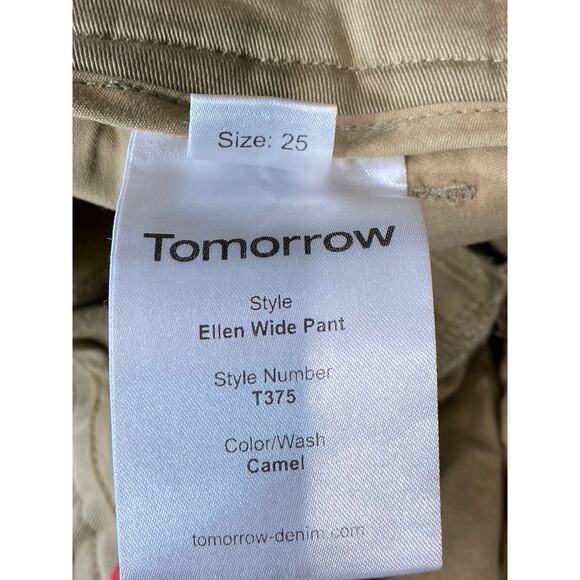 TOMORROW Women's Camel Ellen Wide-Leg High-Rise Pant SZ 25 - Picture 11 of 11
